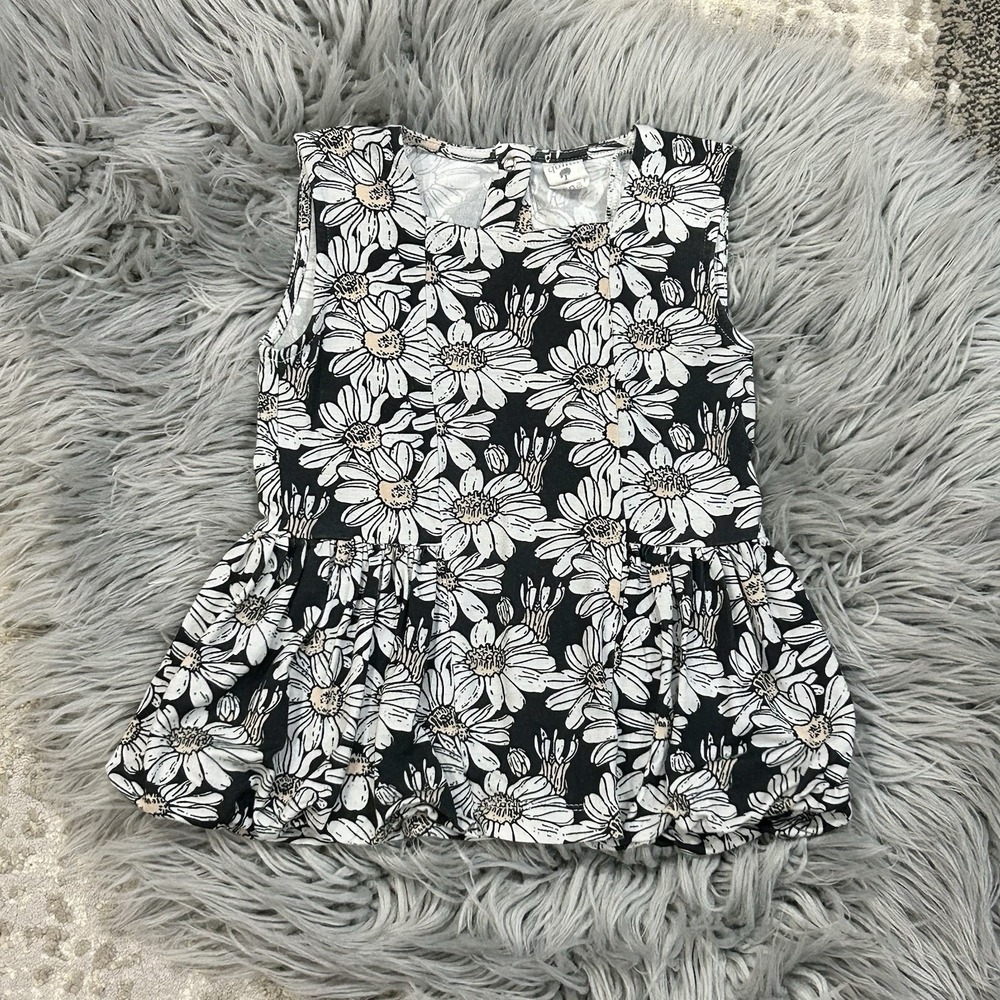 Kate Quinn Girls Peplum Bubble Top With Daisy Pattern Size 2T